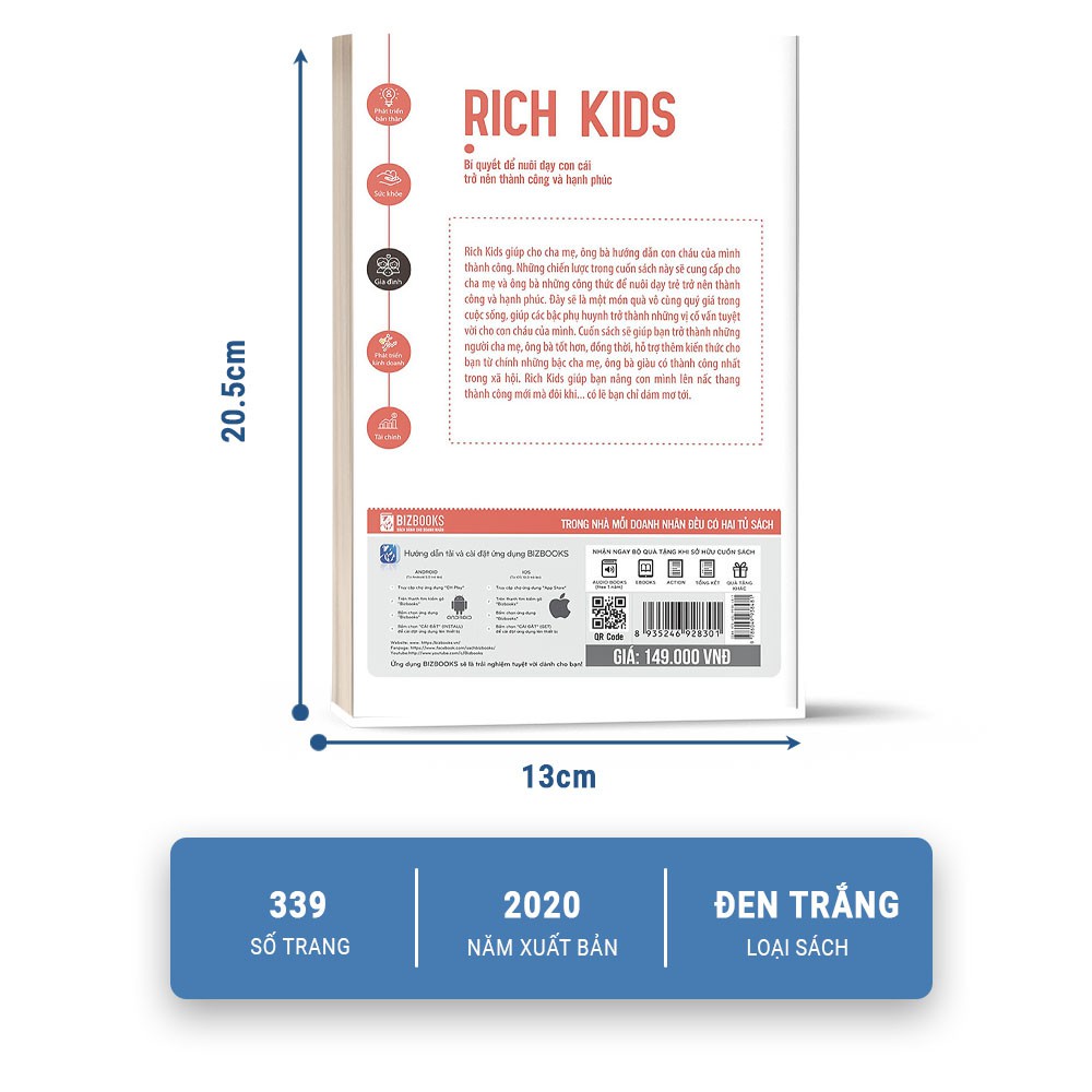 Sách - Rich Kids: Bí quyết để nuôi dạy con cái trở nên thành công và hạnh phúc - BizBooks