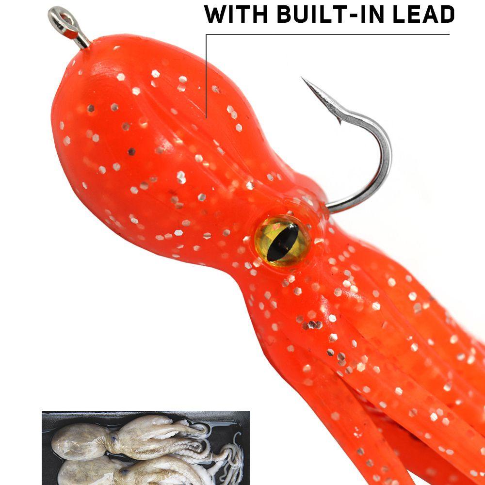 Mồi Câu Cá Giả Hình Bạch Tuộc Đuôi Dài 22g 11cm