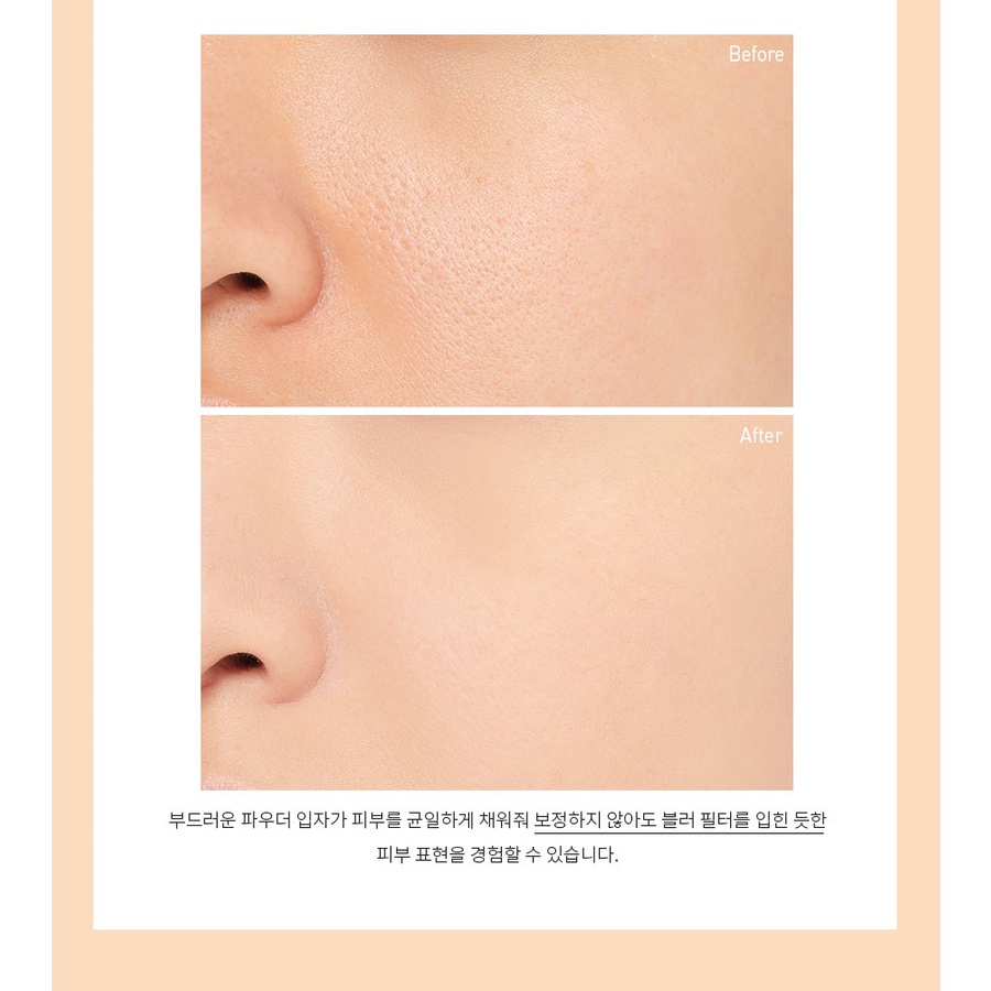 Phấn Phủ Bột 2 Màu 3CE Blur Filter Powder-Pale-Peachy