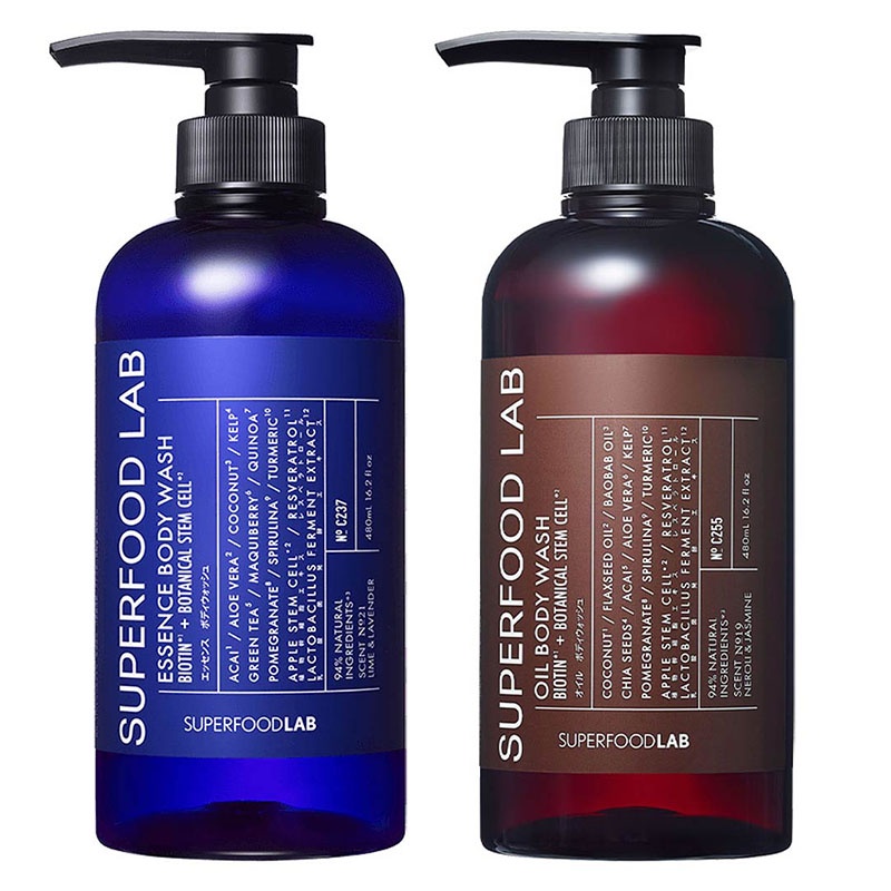 [HÀNG CHÍNH HÃNG] Sữa Tắm Nhập Khẩu Trắng Da Thảo Mộc Nhật Bản Superfood Lab Oil Body Wash Biotin 480ml