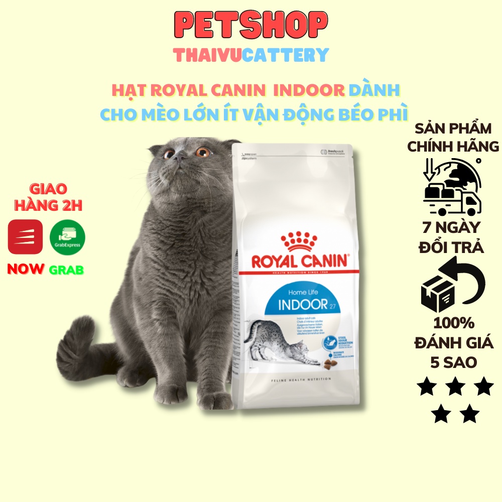 2kg - Indoor 27 Royal Canin dành cho mèo trưởng thành trên 12 tháng tuổi hàng chính hãng công ty- Thaivucattery