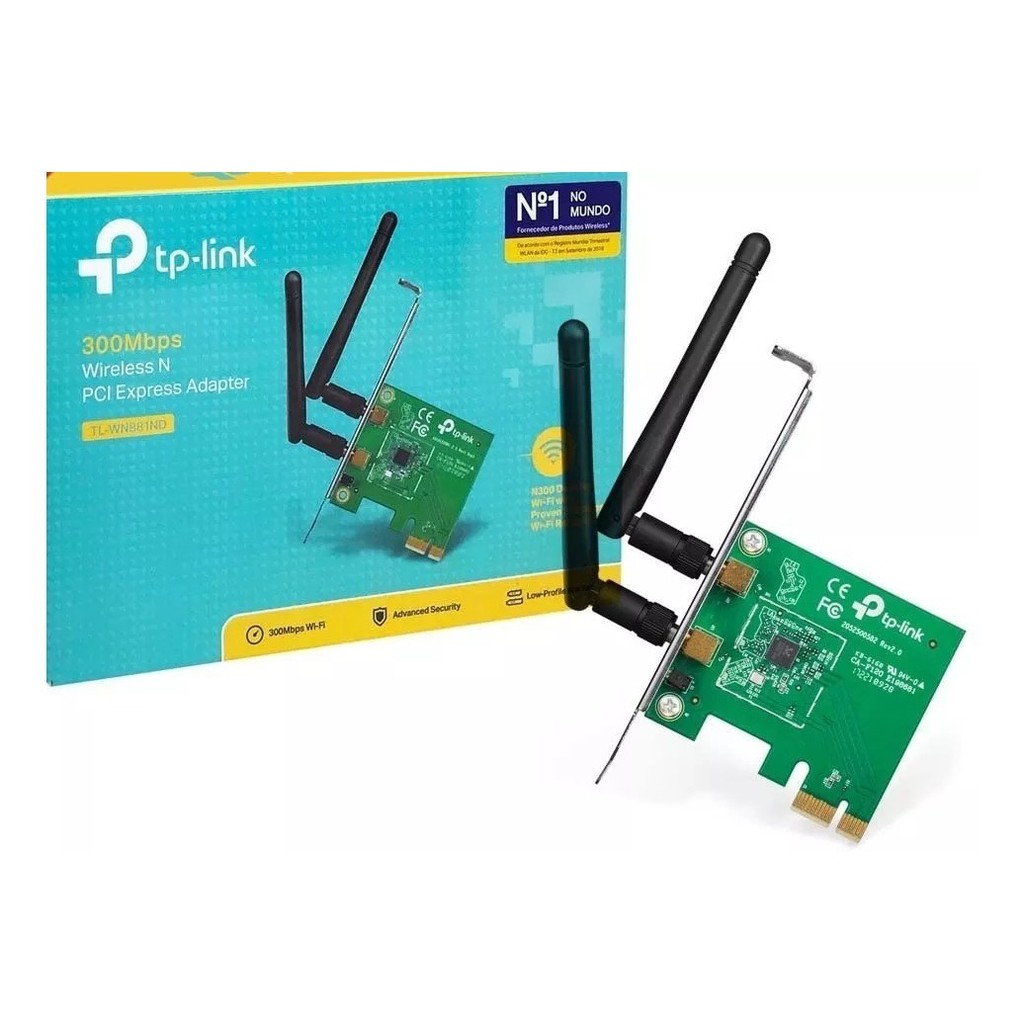  TP-Link N 300Mbps Card mạng PCI Express Wi-Fi - TL-WN881ND - Hàng Chính Hãng