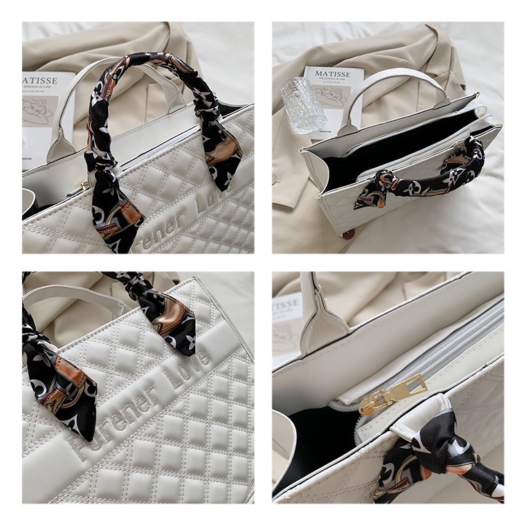 Túi xách Jasmin Noir thêu caro hình vuông nhỏ thời trang doanh nghiệp cho nữ