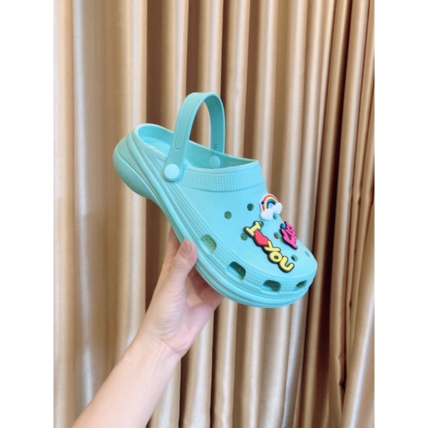 Dép cross cute sục cao su non nam nữ tặng kèm 6 sticker