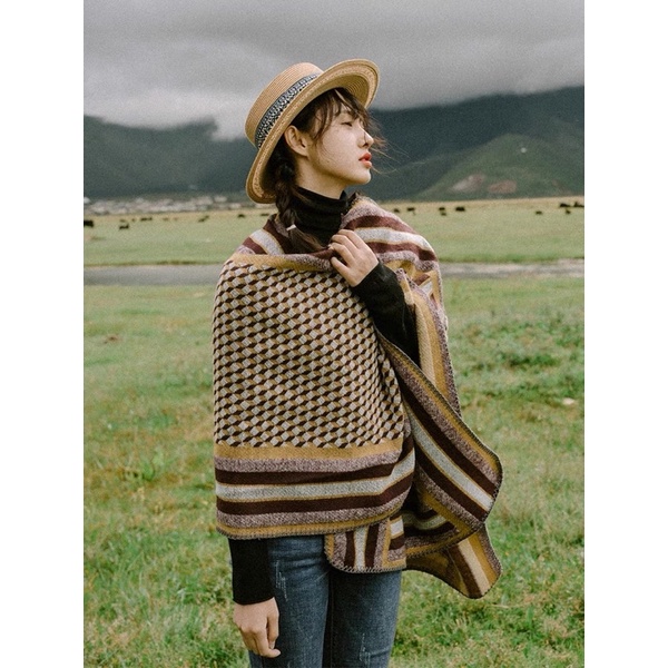 Khăn choàng boho dạ dày mùa đông