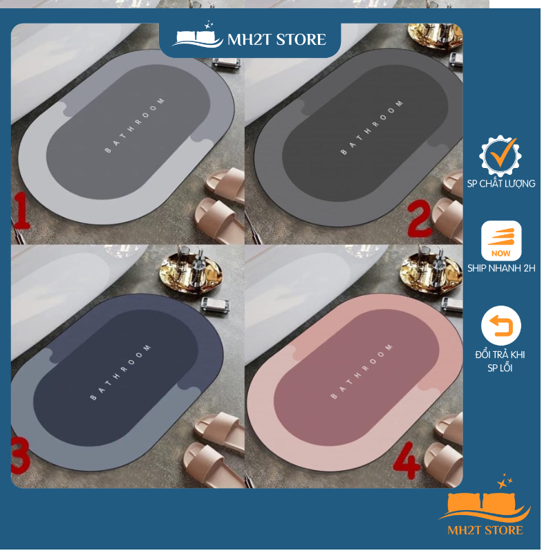 Thảm chân silicon SHOP MH2T STORE(combo 2 chiếc)