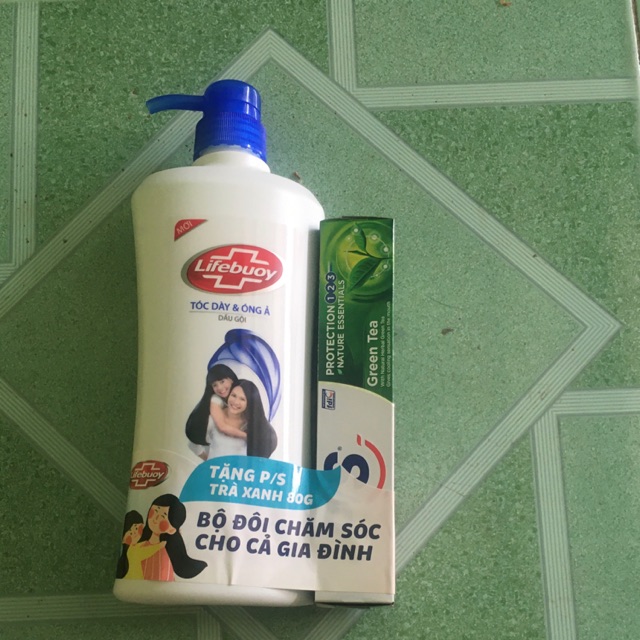 Dầu Gội Lifebuoy tặng kèm kem đánh răng PS trà xanh