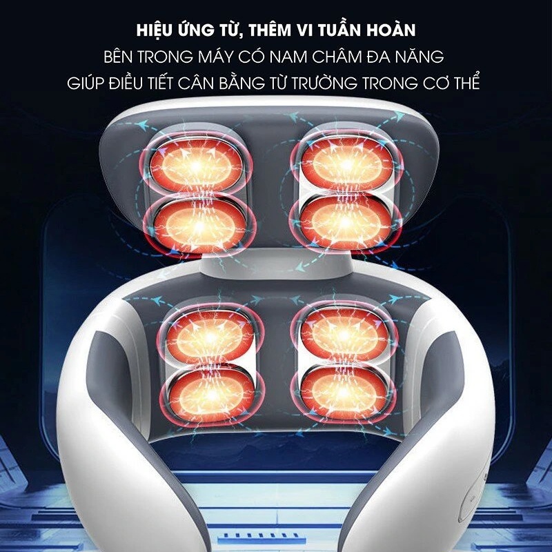 Máy Mát Xa Cổ Vai Gáy KONKA H99, Massage Trị Liệu Xung Điện Giảm Đau Mỏi Với 8 Chế Độ Massage