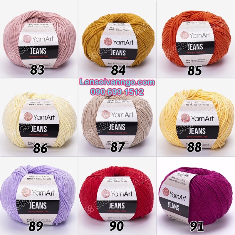 Len YarnArt JEANS Thổ Nhĩ Kì (Bảng màu 1)