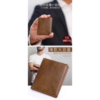(Giảm Mạnh) Ví Da Mini Siêu Mỏng Cho Nam
