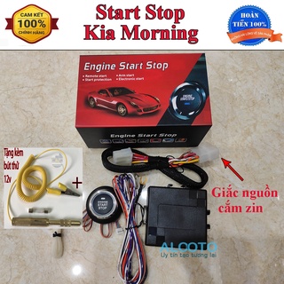 Nút start stop Kia Morning Nút khởi động thông minh có đề nổ từ xa tích hợp trên chìa khóa zin tặng kèm bút thử điện