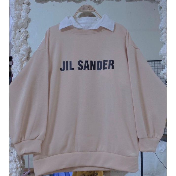 Áo Sweater Form Rộng Unisex Tay Bồng Nam Nữ, Áo Sweater Jilsander Chất Nỉ Hàng Dày Đẹp Không Bai, Không Xù(Kèm Ảnh Thật) | BigBuy360 - bigbuy360.vn