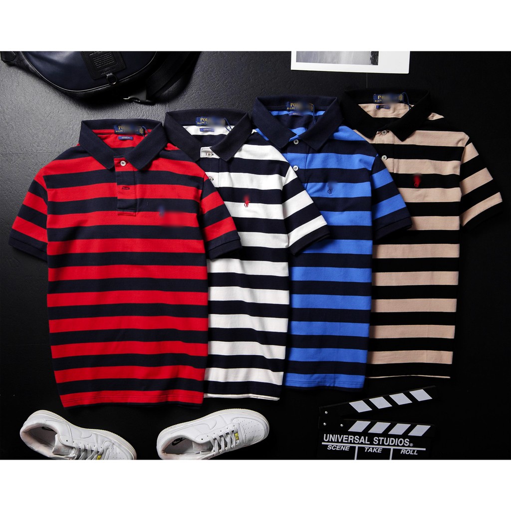 POPLÁo Thun Polo SLimFit sọc ngang siêu đẹp siêu chất  3 màu siêu chất cực đẹp , đẹp banh nóc ko tin hả click now