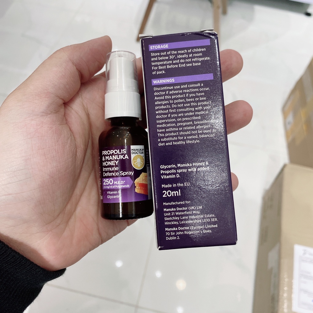 Xịt keo ong Manuka Doctor Propolis & Manuka Honey 20ml