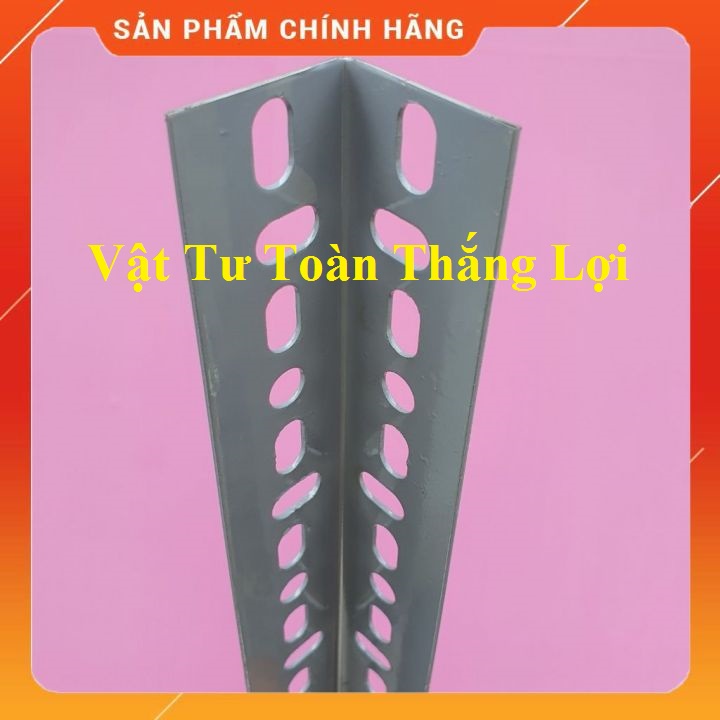 (Dài 110cm_ 120cm ) Cây sắt V lỗ V4x4cm hoặc V3x5cm dày 1.5li