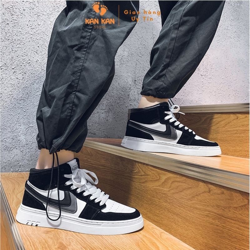 Giày Sneaker Thể Thao Nam KA055 Giầy Thể Thao Thời Trang Cổ Cao Đế Êm Thoáng Chân KanKanStore