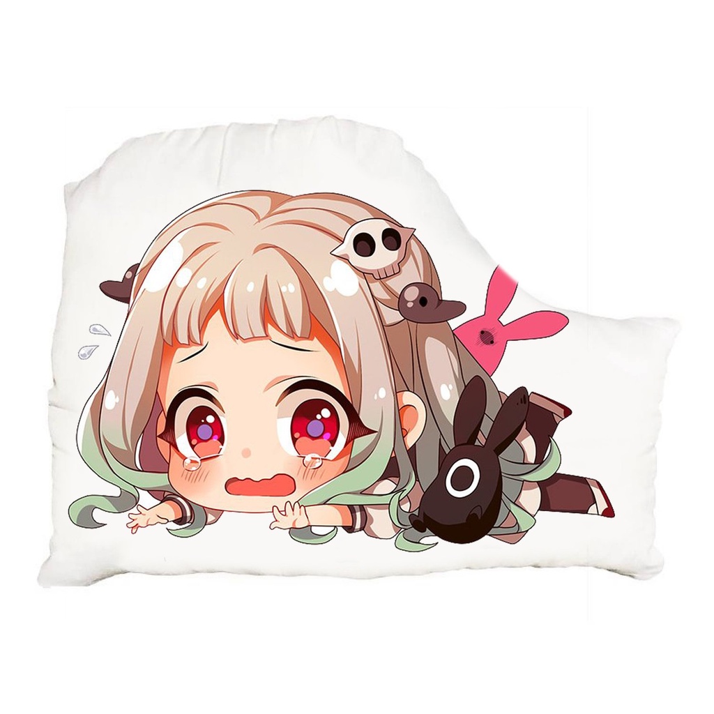 (NẰM) Gối ôm in hình nhân vật JIBAKU SHOUNEN HANAKO-KUN Cậu Ma Nhà Xí anime chibi tiện lợi xinh xắn êm ái