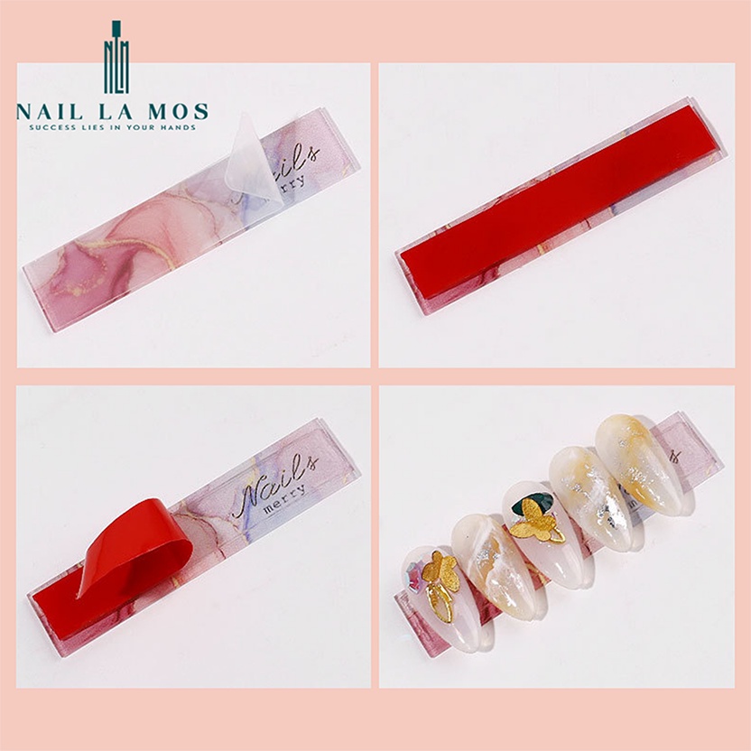 Set 10 thanh trưng bày mẫu nail Hàn Quốc đẹp - 1 thanh dán được 5 móng