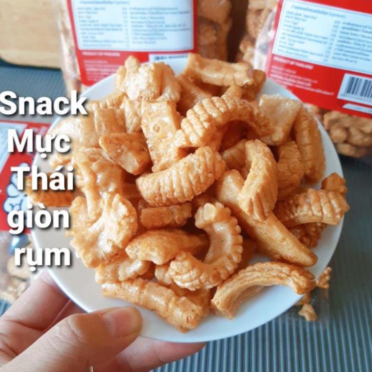 Snack Mực Thái 🦑 giòn rụm, thơm ngon. Bịch 200gr - Hình shop chụp