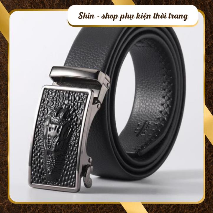 Thắt lưng nam da pu khóa tự động mặt cá sấu nam tính giá tốt nhất Hà Nội - Shin Shop Leather