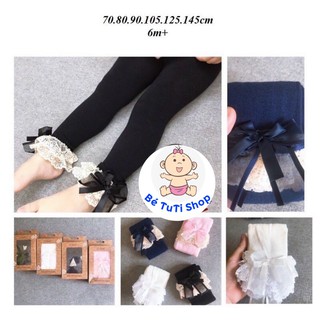⚡️ Big sale⚡️ Quần tất len k bàn có nơ ren ( quần legging len) cho bé loại đẹp có hộp đựng size cho bé từ 10-35kg