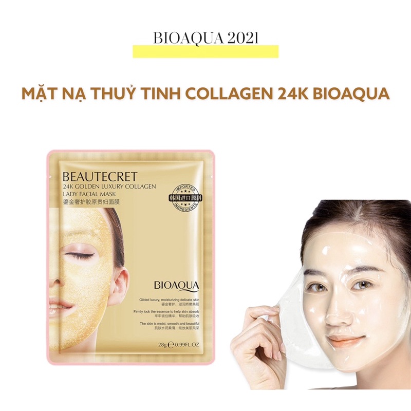 Mặt Nạ Thuỷ Tinh Collagen 24K Bioaqua