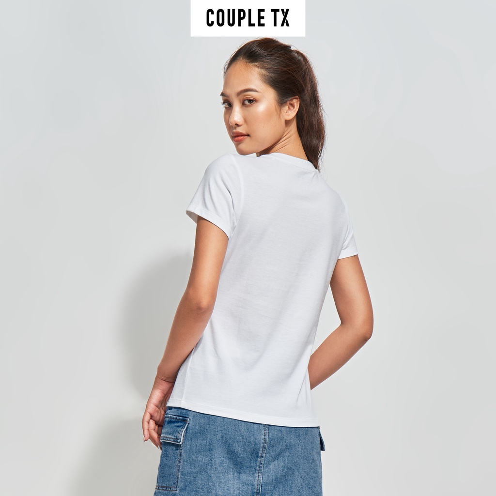 Áo Thun Cổ Tim Basic Nữ Couple TX WTS 2119