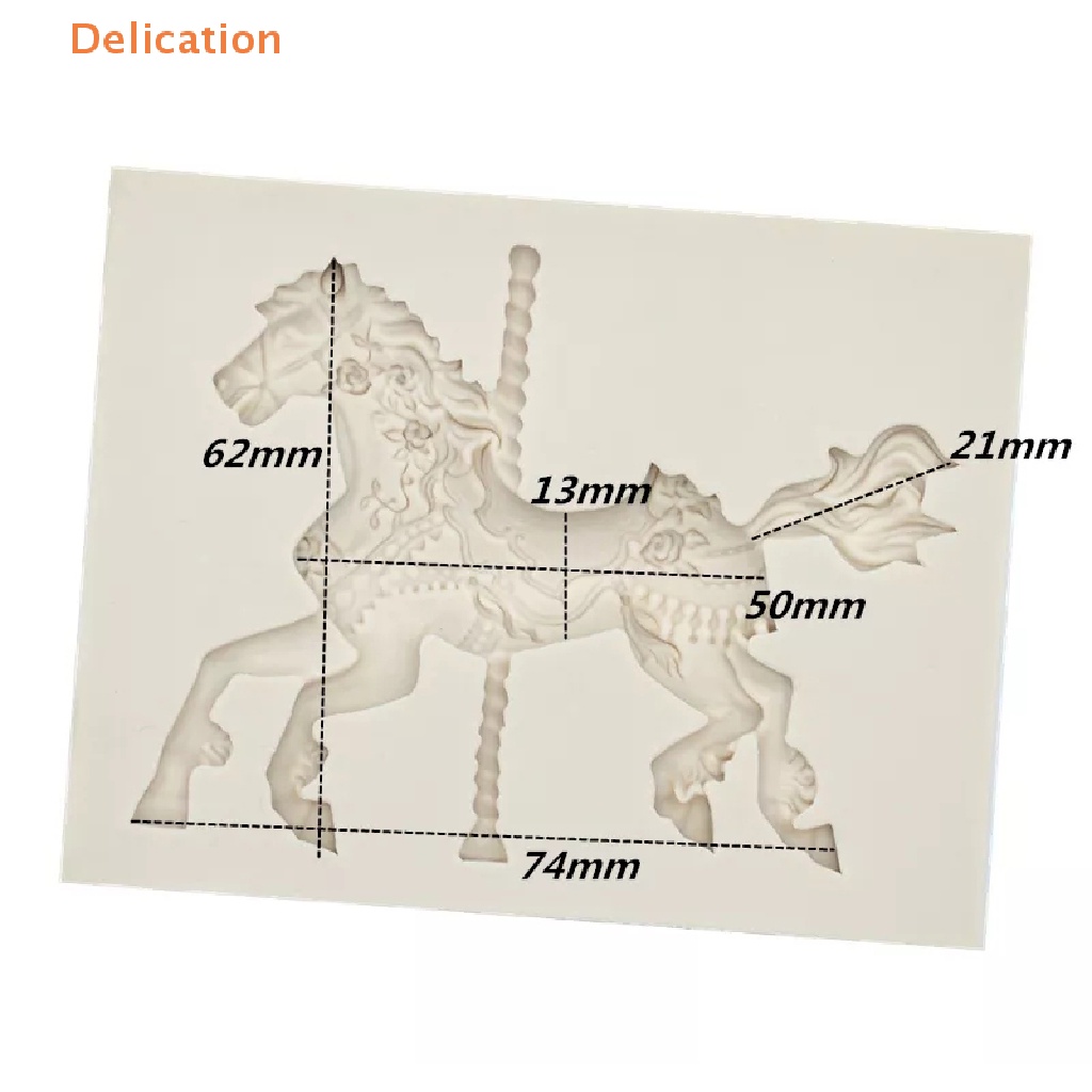 Khuôn Silicone Tạo Hình Vòng Quay Ngựa Gỗ Trang Trí Bánh DIY