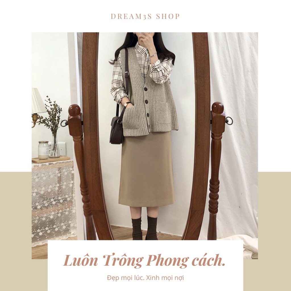 Chân váy dài chân váy midi dáng chữ A lưng cao form chuẩn đẹp | BigBuy360 - bigbuy360.vn
