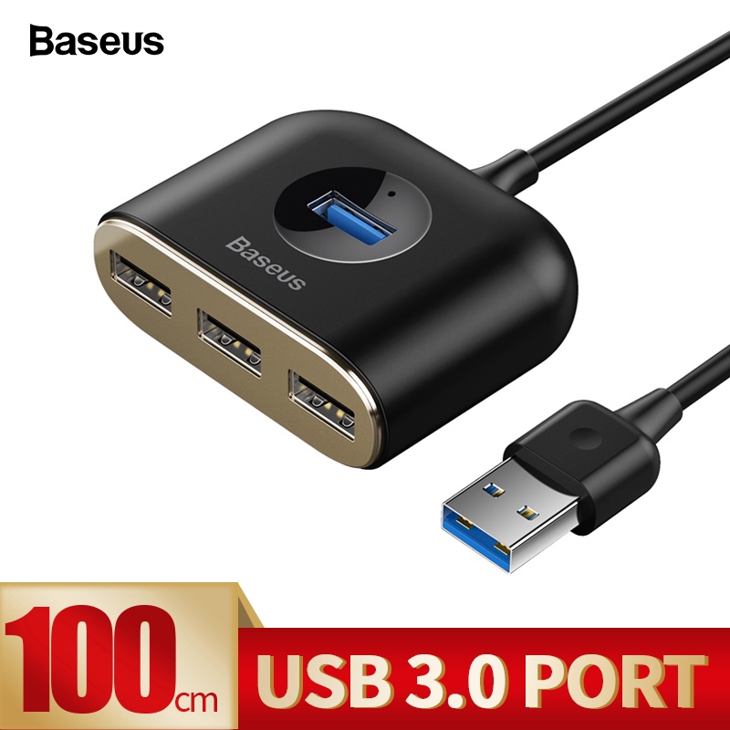 Baseus Cáp Chia 4 Cổng USB 2.0 Thiết Kế Cao Cấp Cho Macbook Pro Có Cổng Loại C/USB 3.0