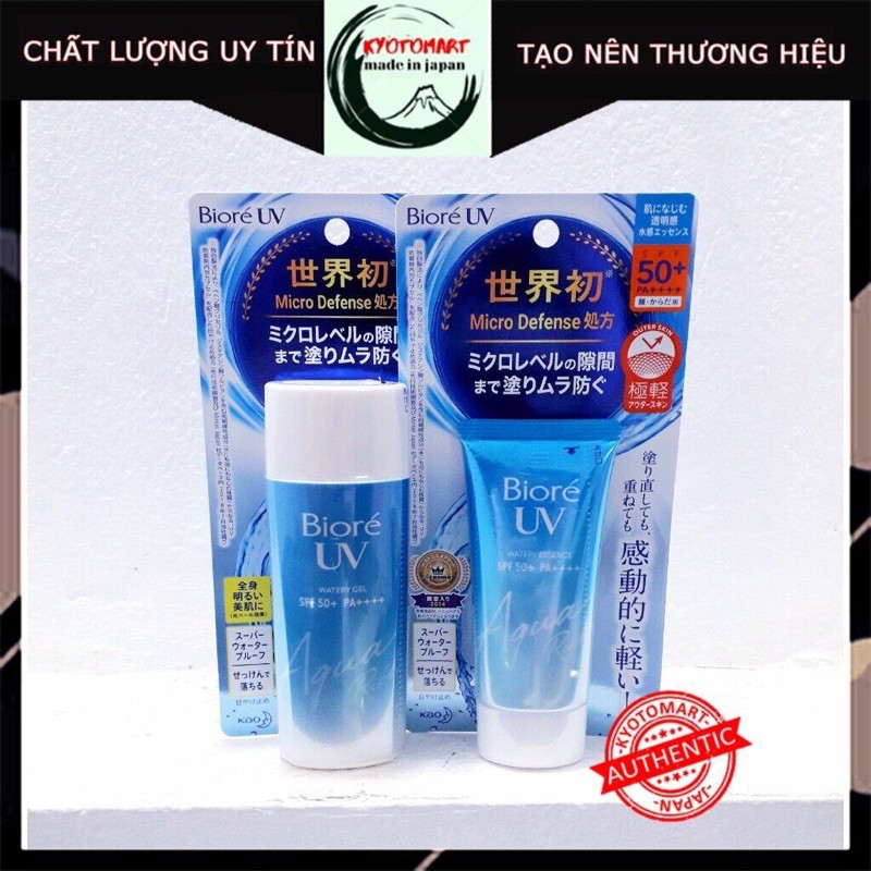 Mẫu m Kem chống nắng Biore UV Aqua Rich Watery Essence/Gel SPF 50+/ PA++++ 50g/90ml