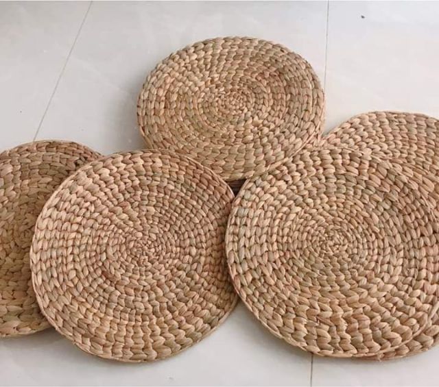 Thảm lục bình size 37cm trang trí, phụ kiện chụp ảnh decor đẹp, cói