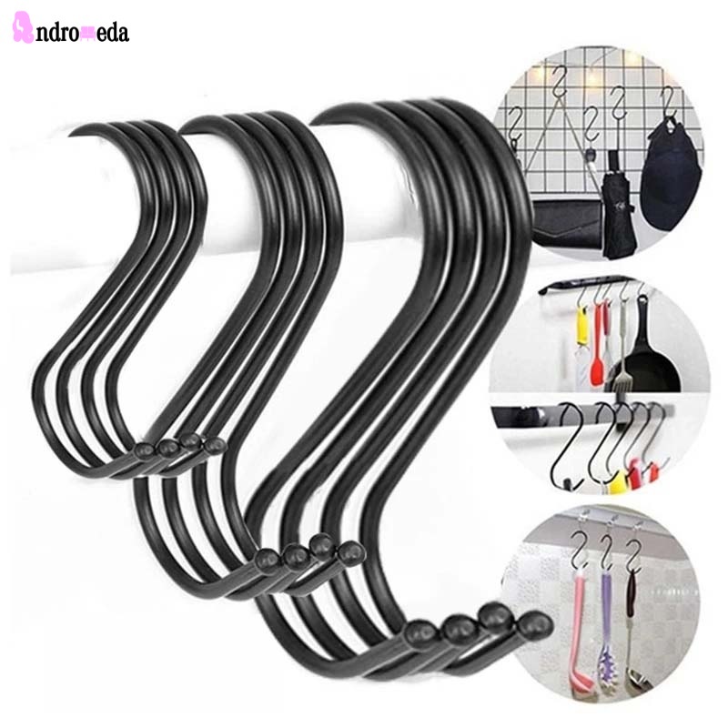 Giá đỡ móc treo đồ hình chữ s bằng sắt tiện dụng cho nhà bếp