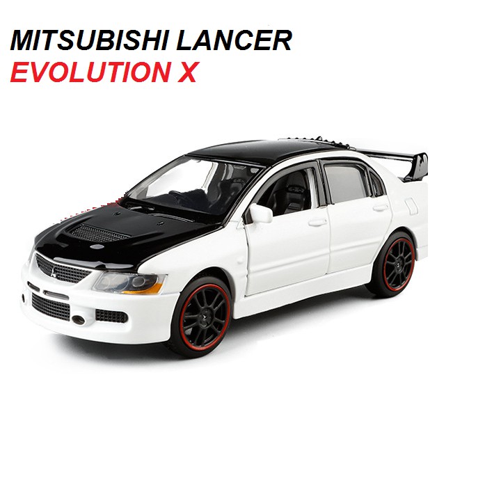Đồ chơi mô hình xe ô tô Mitsubishi Lancer Evolution 9 xe bằng kim loại có đèn và âm thanh động cơ