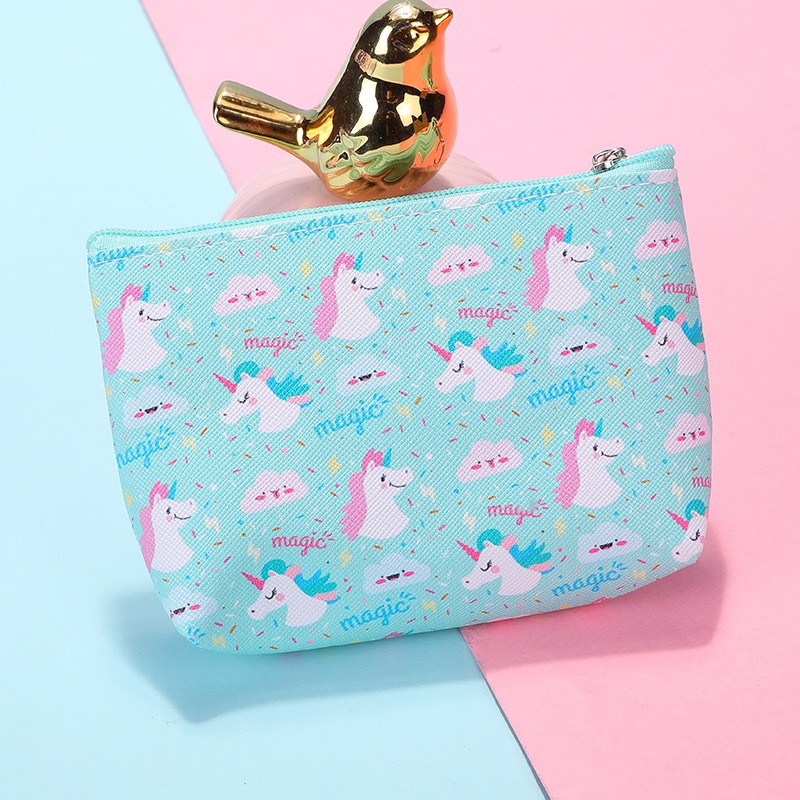 Ví đựng tiền xu vải canvas mini unicorn Pison - SP0632 - 1 cái