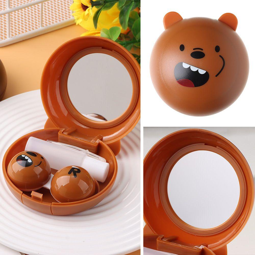 SUSANS Hộp Đựng Kính Áp Tròng Hình Quyển Sách Mini Có Gương Tiện Lợi Ốp
