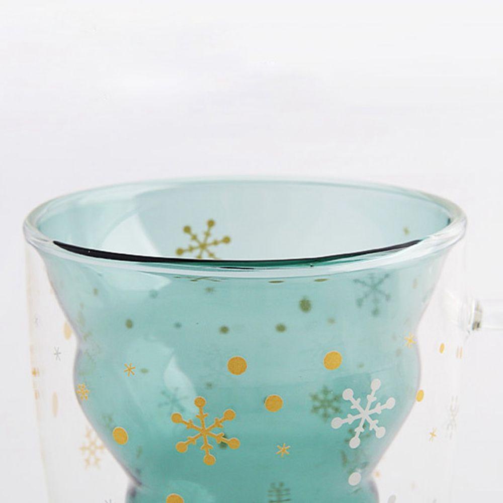 Ly Thủy Tinh Uống Nước Hai Lớp Chống Bỏng Họa Tiết Bầu Trời Đầy Sao Trang Trí Giáng Sinh