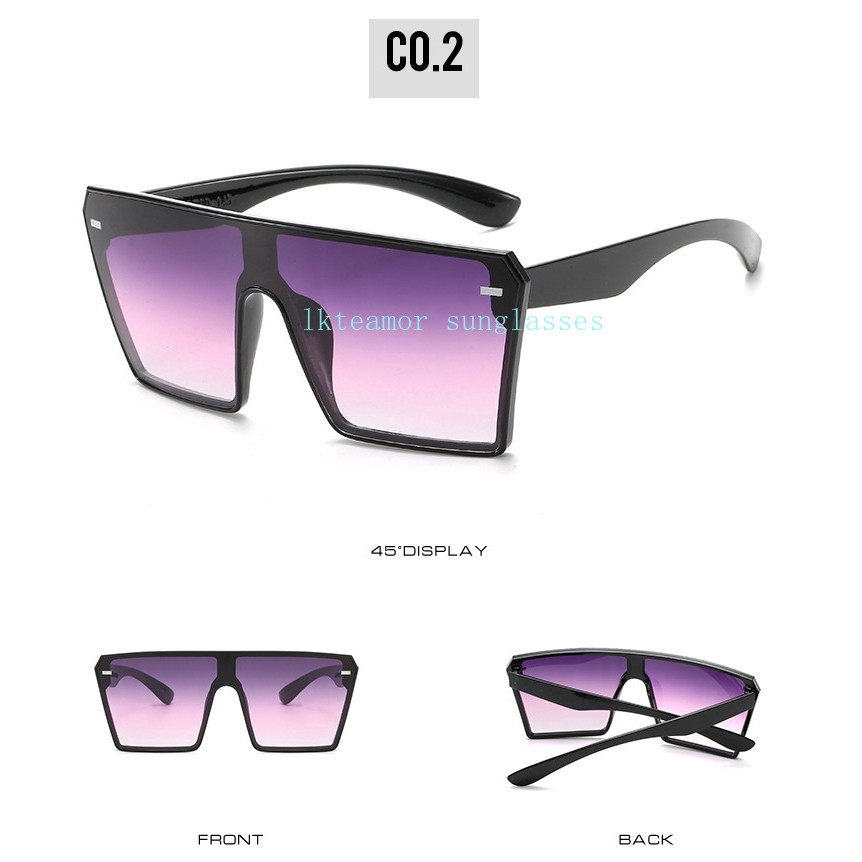 Kính Mát Gọng Vuông Oversized Thời Trang Cho Nam Nữ