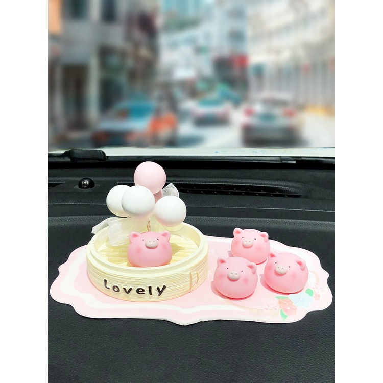 Phụ Kiện Ô Tô Decoroto Trang Trí Taplo Xe Hơi Bàn Làm Việc Bàn Học Phòng Khách Mô Hình 4 Heo Con Lovely Cực Xinh Giá Rẻ