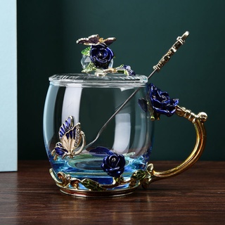 Cốc Men Hộ Gia Đình Chịu Nhiệt Thủy Tinh Sáng Tạo Pha Trà Cốc Cà Phê / Phong Cách Châu Âu Men Cốc Hoa Trà Uống Thủy