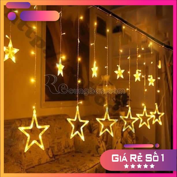 Đèn nháy thả mành dạng hình ngôi sao trang trí noel,năm mới và trang trí cây thông noel thêm lung linh.