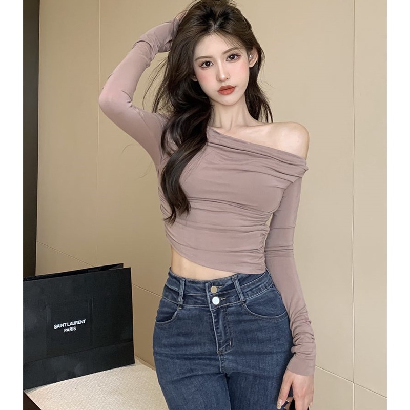 Áo Thun Tay Dài Thiết Kế Độc Đáo Thời Trang Mùa Thu Dễ