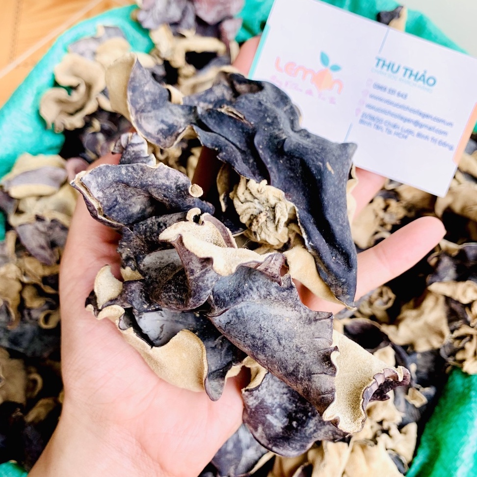 [500g-1Kg] Mộc nhĩ đen khô (nấm mèo 2 da) đã cắt chân