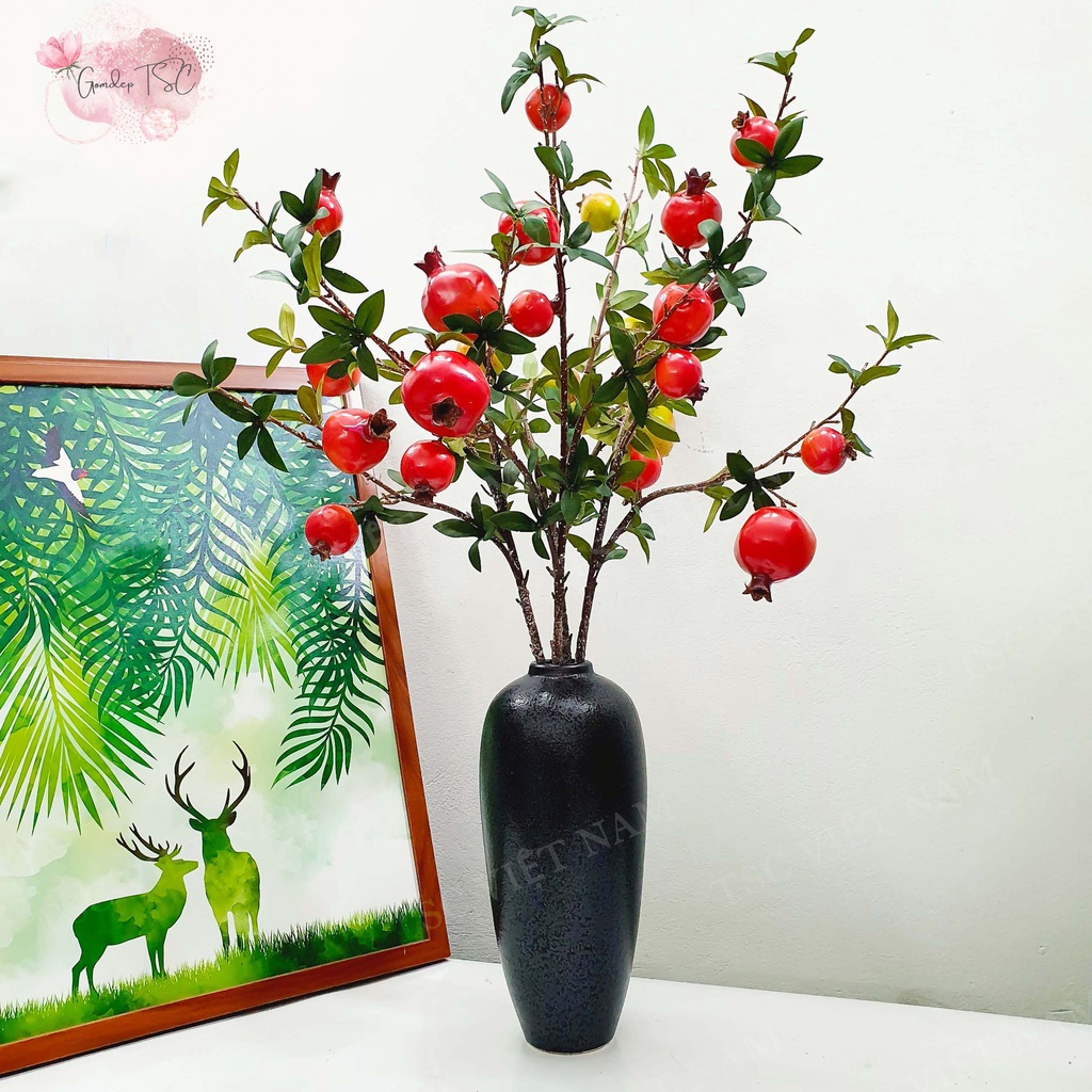 Bình hoa gốm Bát Tràng dáng bom 33 cm - Nhiều màu - Lọ hoa decor trang trí cao cấp