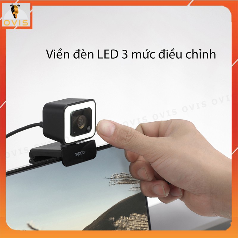 Rapoo C270L - Webcam Họp Trực Tuyến Lấy Nét Tự Động HD 1080p, Góc Siêu Rộng 105°, Giảm Tiếng Ồn Kép