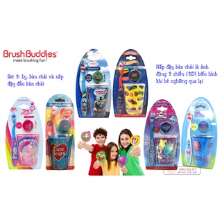 Bộ Bàn Chải Đánh Răng kèm Ly cho bé Brush Buddies (Hàng US)