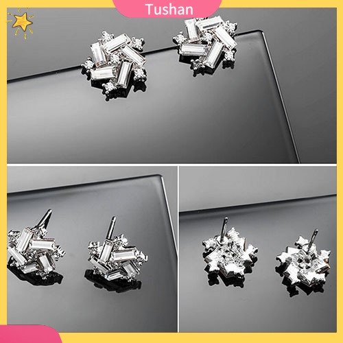Đôi khuyên tai đính đá phong cách sang trọng thanh lịch dành cho nữ