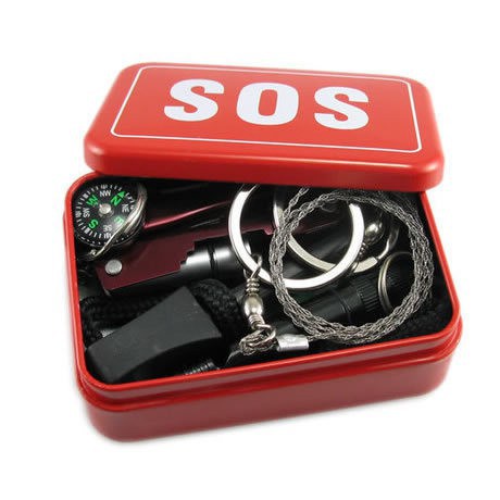 Bộ dụng cụ sinh tồn 7 món SOS Stop, kích thước nhỏ gọn phù hợp phượt du lịch - 5347