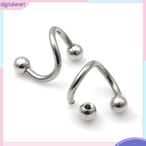 Khuyên Xỏ Mũi / Môi / Sụn Tai Thiết Kế Xoắn Ốc Cá Tính Dành Cho Nữ