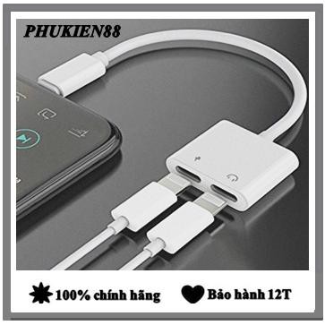 Jack chuyển đổi + giắc chia cổng [có mic] vừa sạc vừa đeo tai nghe cho iPhone 7/8/X/XS/11/11PROsử dụng IC zin Apple